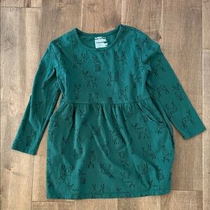 Green Dress with Animal Print